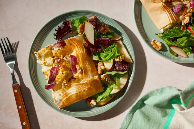 Cheesy Mustard Cauliflower Filo Galette