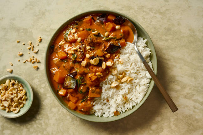 Mild Sambal Eggplant & Pumpkin Curry 