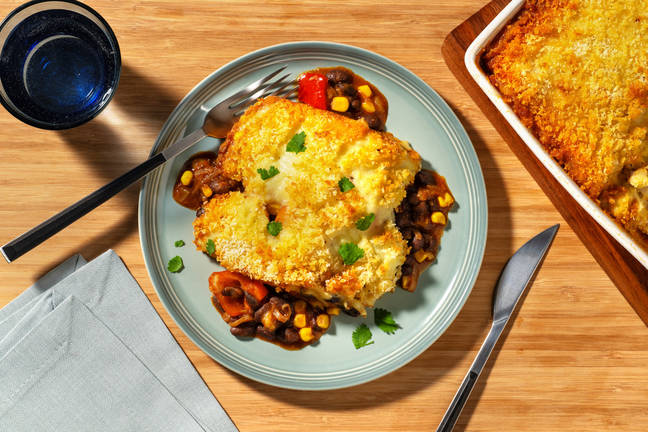 Mexican Fiesta Bean & Veggie-Loaded Pie