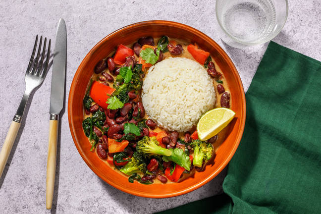 Fast Caribbean Kidney Bean & Coconut Curry