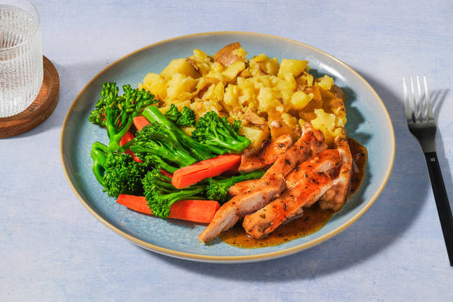 Apricot Chicken & Garlic Crushed Potatoes