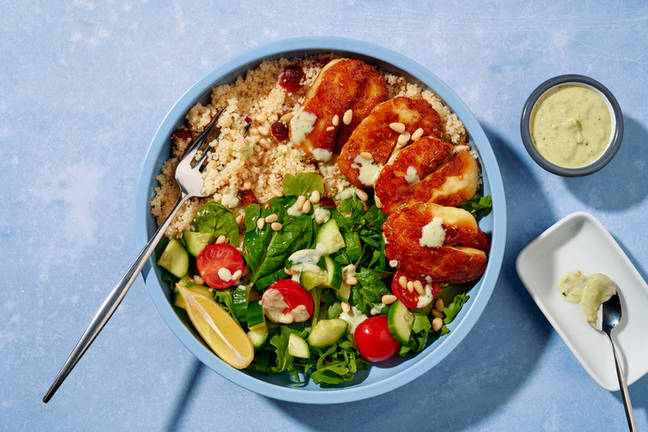 Zesty-Rosemary Haloumi & Jewelled Couscous