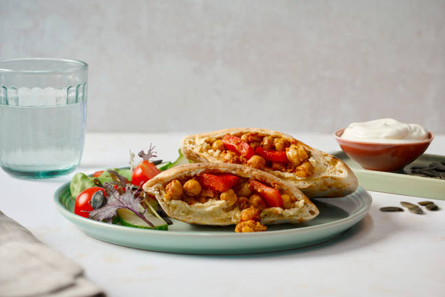 Easy Chermoula Chickpea & Hummus Pitas