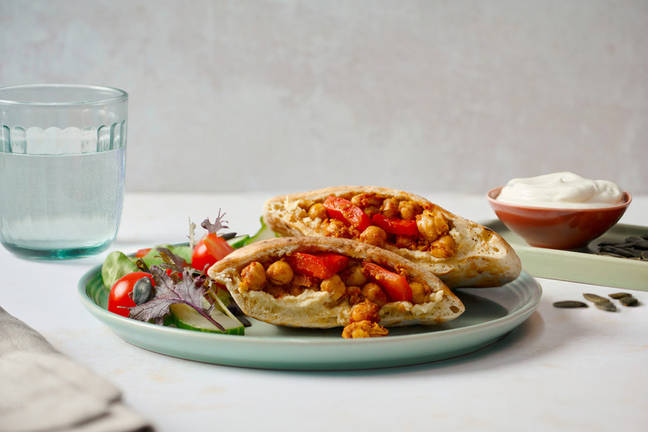 Chermoula Chickpea Pita Pockets 