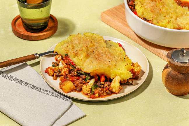 Moroccan Lentil & Cauliflower Pie