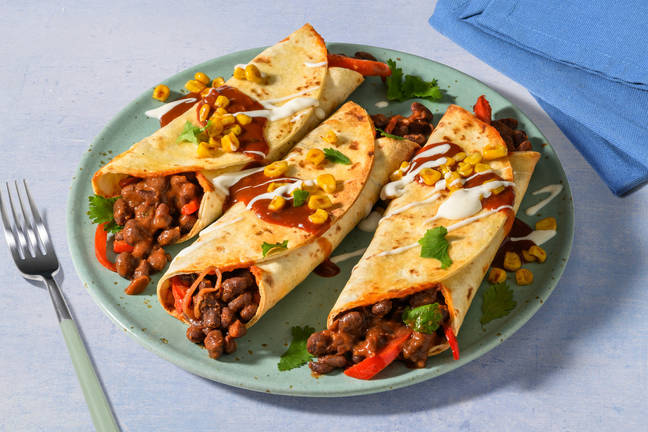 Kidney Bean Taquitos & Charred Corn Salsa