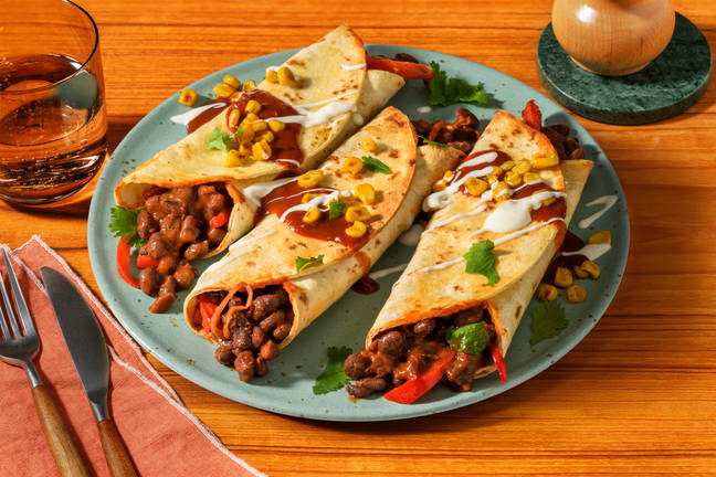 Mexican Bean Taquitos & Charred Corn Salsa