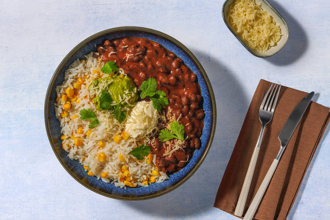 Mexican Bean & Avocado Burrito Bowl