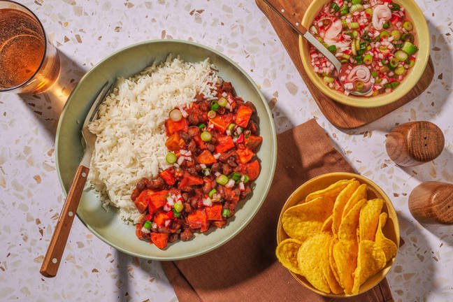Mexican Black Bean & Roast Veggie Chilli