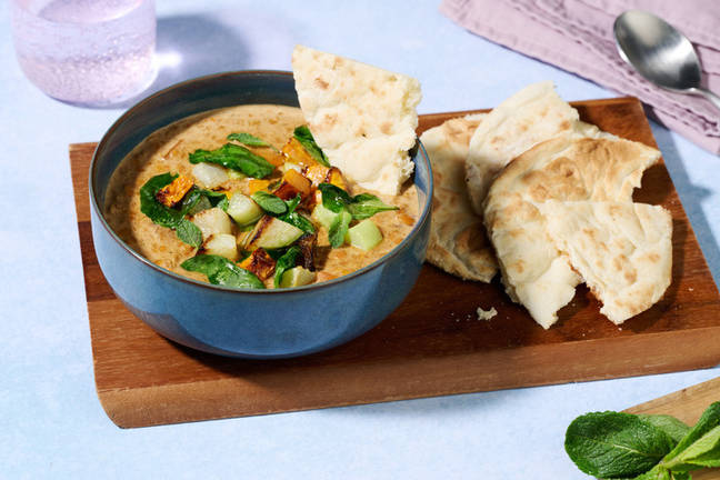 Chermoula Coconut Lentil & Roast Kūmara Soup