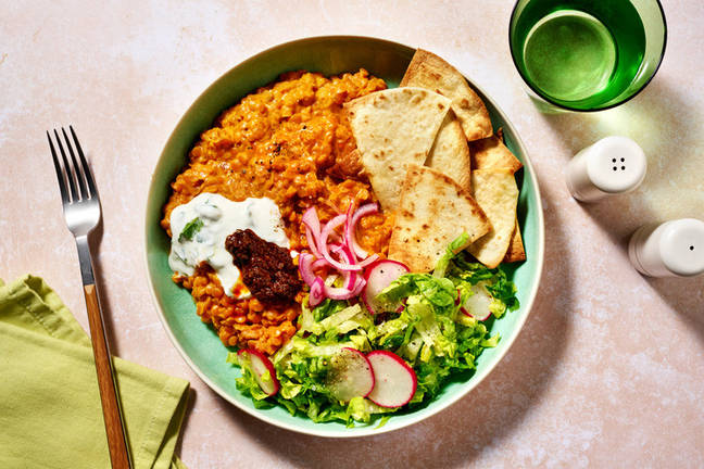 Indian Lentil-Coconut Nachos & Radish Salad