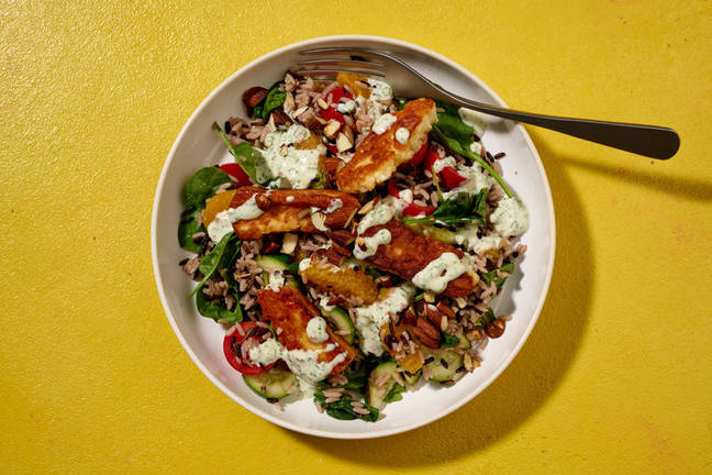 Honey Haloumi & Wild Rice Citrus Salad