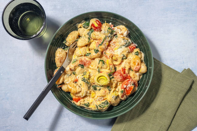 One-Pan Creamy Veggie Gnocchi