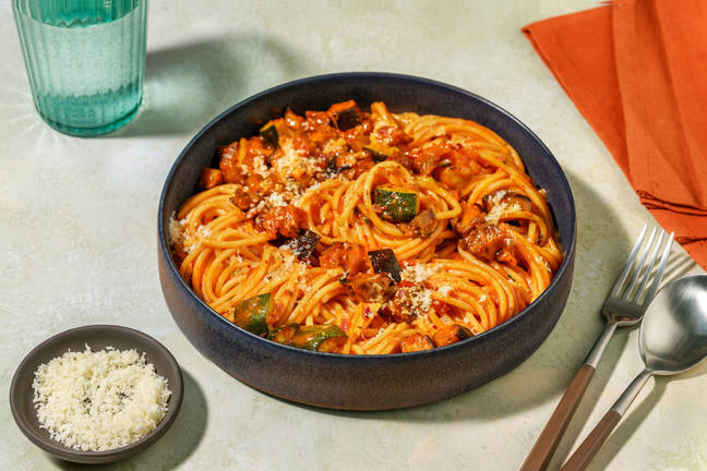 Eggplant Fettuccine alla Norma 