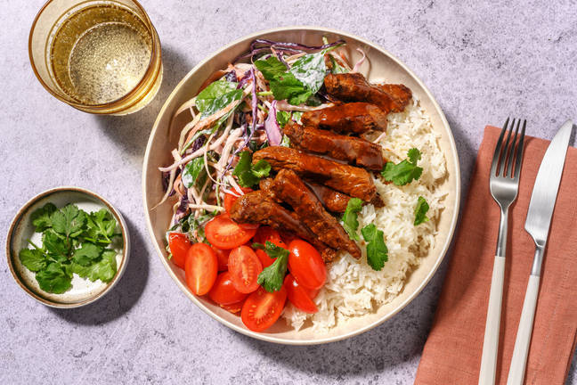 Easy Smokey Beef  & Caesar Slaw Bowl