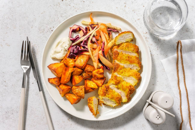 Golden Southeast Asian Pork Schnitzel
