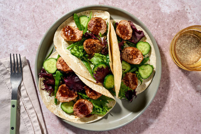 Vietnamese-Style Pork Meatball Tacos