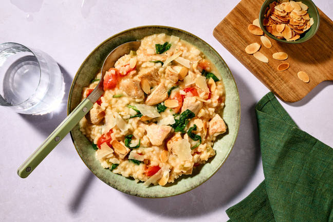 Baked Chicken & Cherry Tomato Risotto