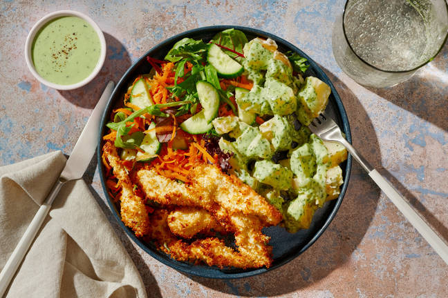 Crumbed Chicken Dippers & Garden Salad