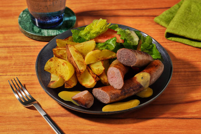 Lemon-Herb Chicken Sausages & Wedges