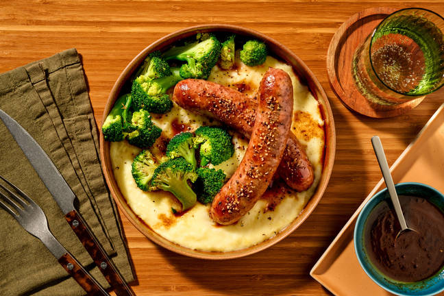  Lemon & Herb Chicken Sausages & Cheesy Mash 