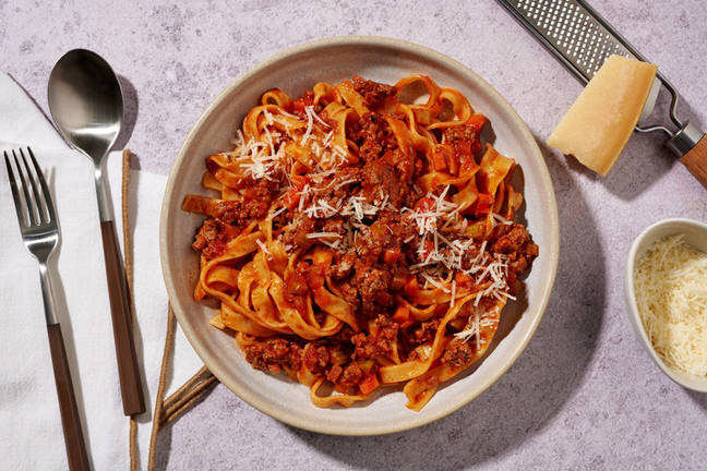 Rustic Beef Fettuccine Bolognese