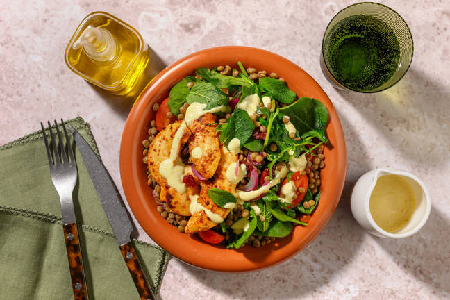 Paprika Chicken & Lentil-Cranberry Salad