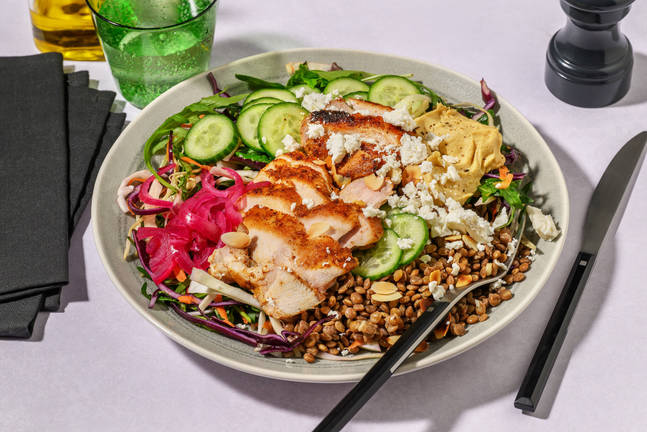 Chermoula Chicken & Garlicky Lentils