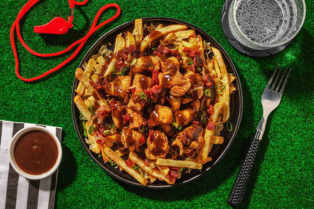 Popcorn Chicken & Bacon Poutine Fries 