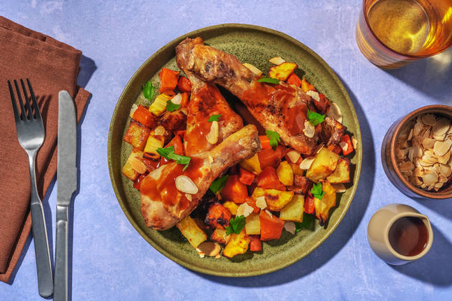 Smokey Chicken Drumsticks & Rainbow Veg