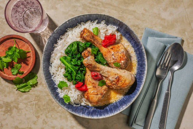 Baked Coconut-Sambal Chicken Drumsticks 