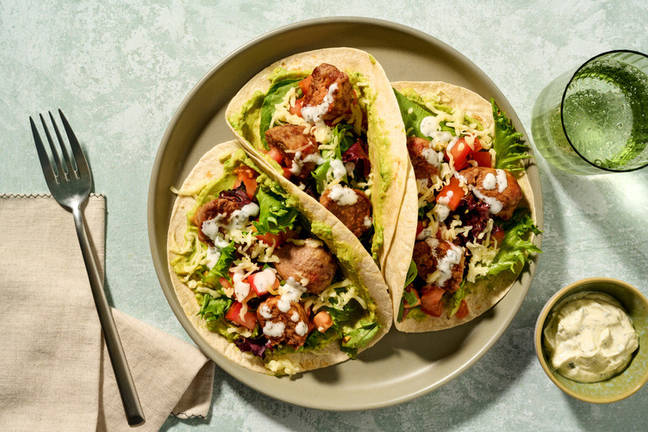 Easy Aussie Beef Meatball & Cheese Tacos 