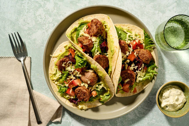 Easy Aussie Beef Meatball & Cheese Tacos 