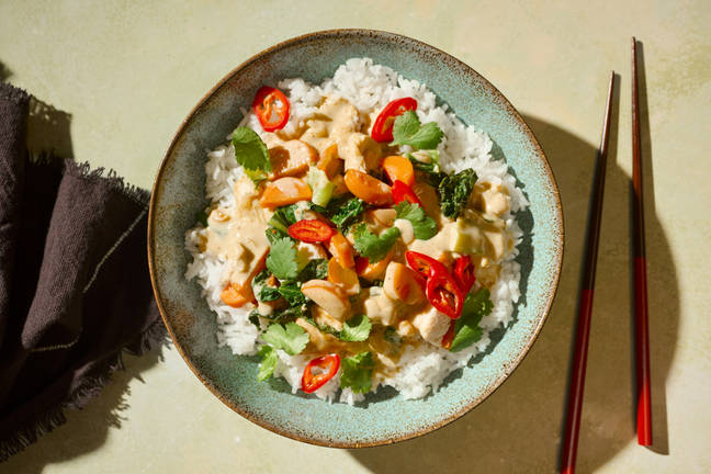 Fragrant Coconut Satay Chicken & Jasmine Rice