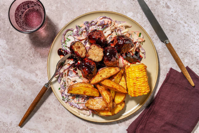Cherry & BBQ-Glazed Pork Meatballs