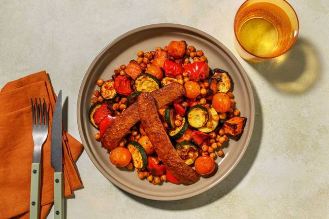 Harissa Chorizo & Chickpea Traybake