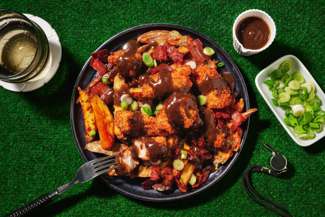 Popcorn Chicken & Bacon Poutine Fries 