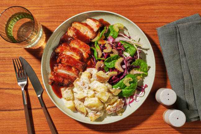 Quick BBQ Chicken & Creamy Potato Salad