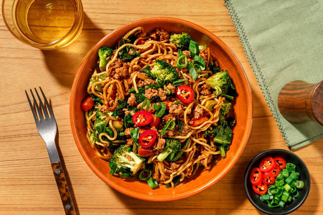 Char Siu Pork & Broccoli Noodle Stir-Fry