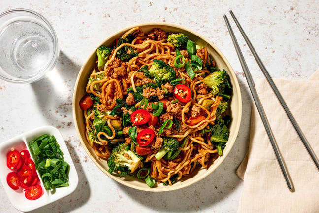 Chinese Pork & Broccoli Noodle Stir-Fry