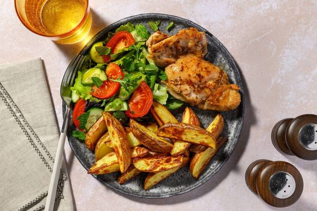 Greek-Style Chicken & Potato Wedges