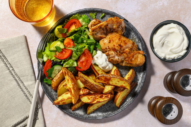 Greek-Style Chicken & Potato Wedges