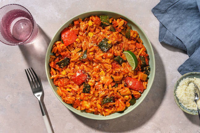 Chorizo, Corn & Courgette Risoni