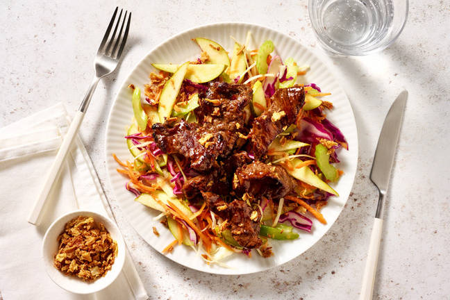Korean Beef & Sesame Pear Slaw