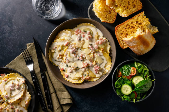 Tuscan Bacon-Pumpkin Ravioli Feast