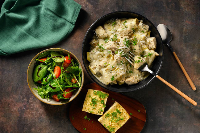 Cheat's Truffle Chicken Alfredo Pappardelle