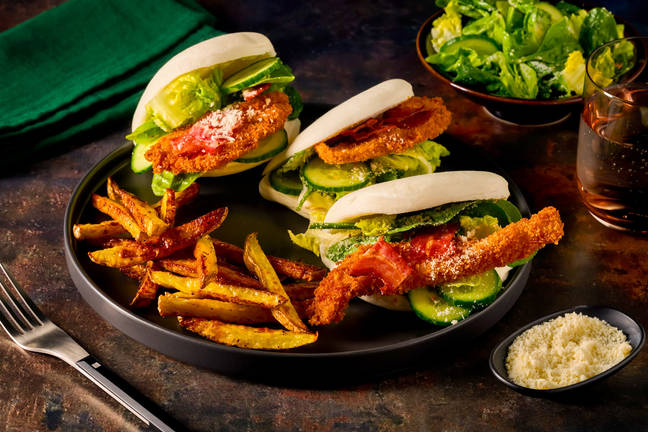 Stacked Crispy Chicken & Bacon Bao Buns