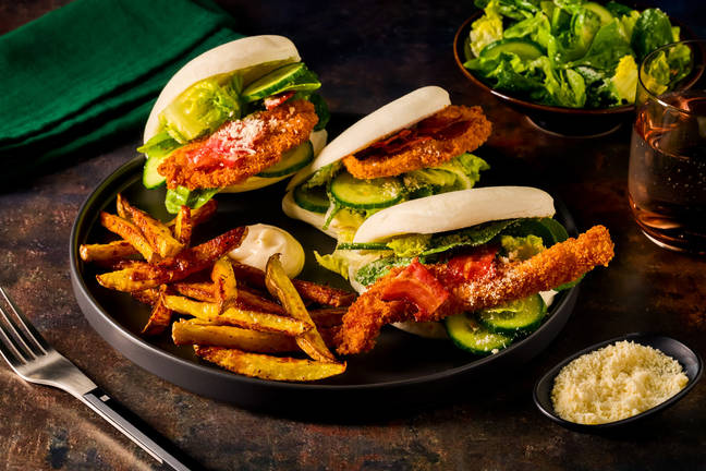 Stacked Crispy Chicken & Bacon Bao Buns