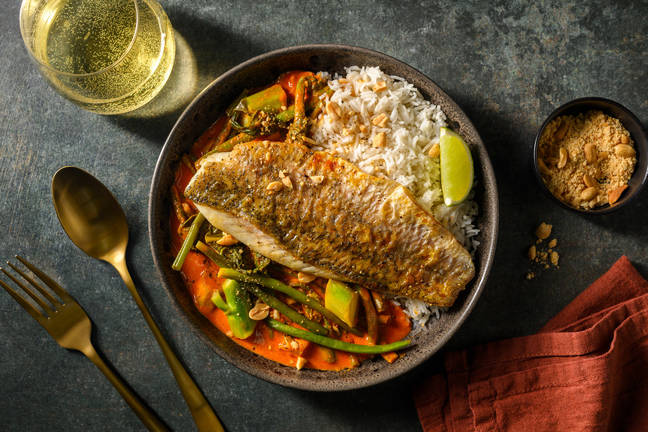 Prime Barramundi & Red Curry Sauce