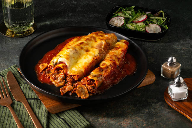 Super Cheesy Lamb & Mushroom Cannelloni